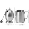 KSENDALO Sugar Creamer set, Deluxe 12Oz Stainless Milk Pitcher &