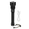 XHP70 Super Bright Telescopic Zoom Waterproof Outdoor Portable Flashlight USB