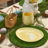 Bico Pastel Color Bunny Stoneware Salad Plates Set, Microwave &