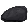 Mens Newsboy Hat in Plain Black or Navy (as8, Numeric,