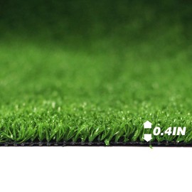 Petgrow Artificial Grass Turf Lawn 10FTX10FT,Economy Indoor Outdoor Synthetic Grass Mat 0.4inch Pile Height, Backyard Patio Garden Balcony Rug, Rubber Backing/Drainage Holes,Customized Sizes