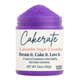 Lavender Sugar Crystals | Ideal Decoration Solution for Cakes, Cookies, Cupcakes & Desserts | Sugar Crystals for Baking Topping | Adds Crunch & Shine to Every Sweet Treat - 3.6 oz