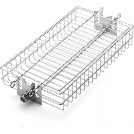 TURBRO Flat Rotisserie Basket, Compatible with 1/2” or 3/8" Hexagon