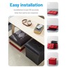AmasSmile Red Storage Ottoman Folding Foot Rest Stool with Side
