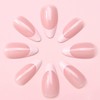 24 Pcs Almond French Tip Short False Nails Set -