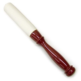 Butsudanya Takita Shoten Leather Winding Lingstick, Vermilion, 9 inch (27 cm) (Length 10.6 inches (27 cm) ◆ Ring Stick for Ringing Phosphorus, Gold By, Temple Buddhist Altar [Certificate issued by Takita Shoten]