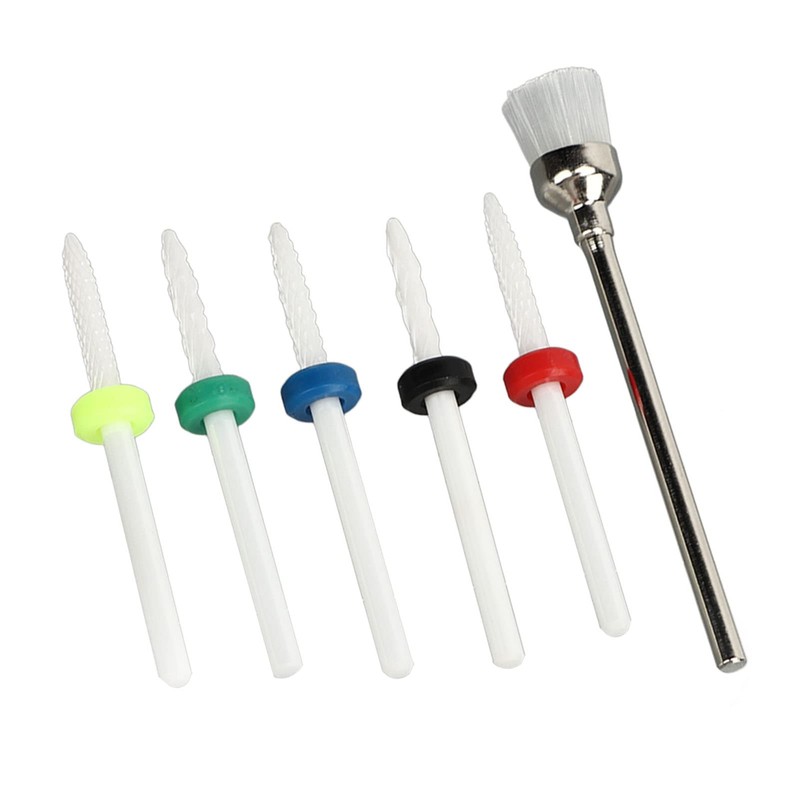 Brocas para Remover Cutículas, Fresas para Pulir Uñas de Cerámica