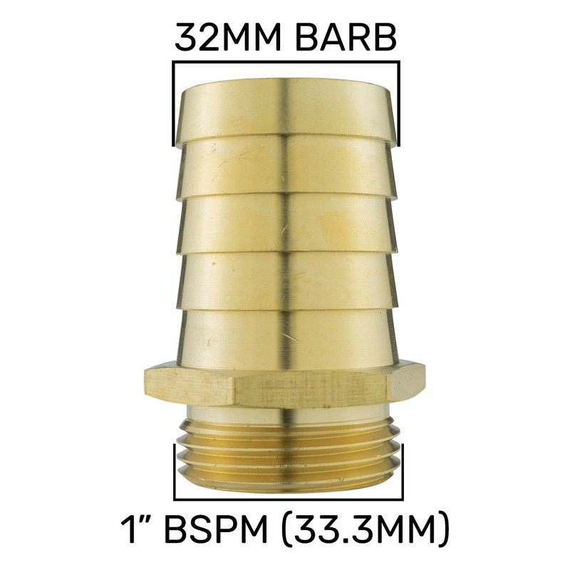 Solid Brass Pipe hosetails to Male bsp Thread for Pumps,Filters
