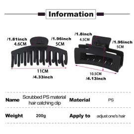 Hair Clips, Pack of 10, Large Plastic Square Hair Clips, Women's Hair Styling Accessories for Women and Girls