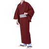 Kyoetsu Men's Kimono, Washable, Solid Color, Pongee, Japanese Clothing, red