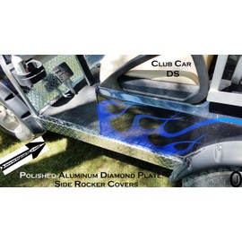 Club Car Ds Polished Aluminum Diamond Plate Side Rocker Panels