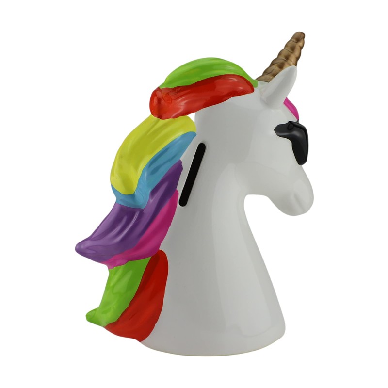 Ceramic Money Box - Unicorn Head Wishes & Dreams with