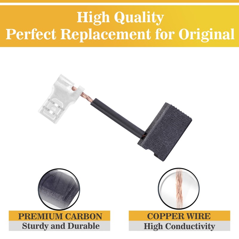 10Pack 655213-02 617848-05 Carbon Brushes with Wire Lead, Power Tool