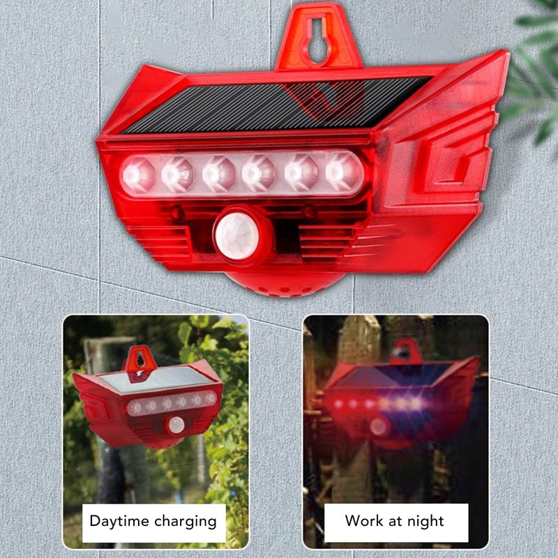 Topyond Solar Outdoor Motion Sensor Alarm with Remote Control Motion