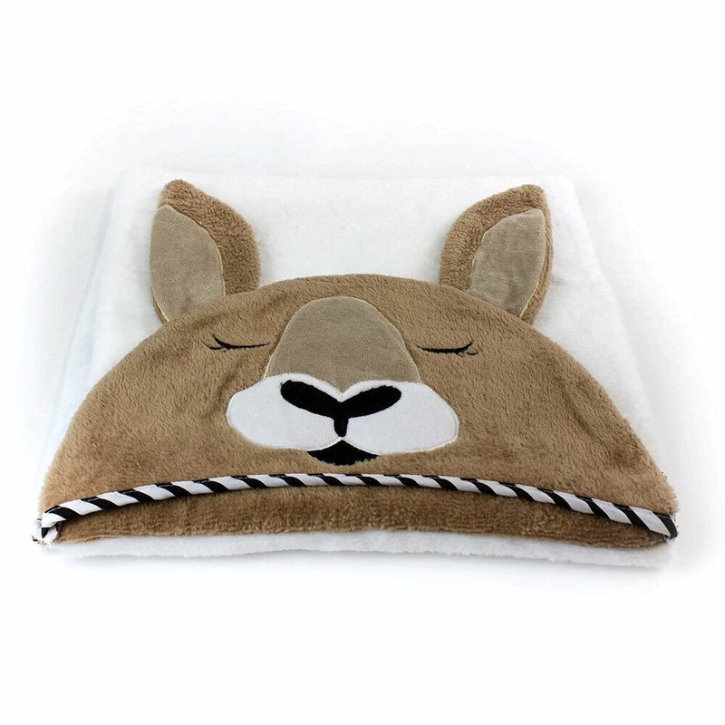 Bubba Blue Animals Kangaroo Novelty Hooded Infant/Nursery Wrap Baby Bath