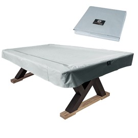 7/8/9FT Heavy Duty 600D Polyester Canvas Billiard Pool Table Cover(7 Colors Available) (Gray, 9-Foot)