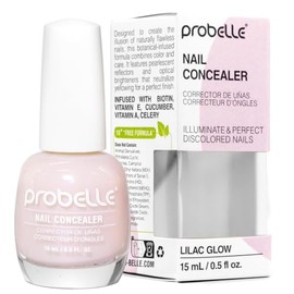 Probelle Esmalte Iluminador Corrector - Cubre Amarilleamiento e Imperfecciones, Fórmula Vegana, Lilac Glow