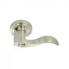 Better Home Products Twin Peaks Right Hand Entry Lever | Wave Style Handles - SatinNickel
