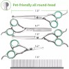 LovinPet 6PCS Pet Dog Grooming Scissors Set Straight Curved Thinning