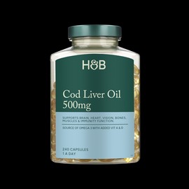Holland & Barrett Cod Liver Oil 500mg 30 Capsules
