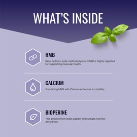 Approved Science HMB - Supports Muscles and Exercise - 1500 mg HMB - High-Absorption BioPerine - 60 Vegan Capsules - 1 Month Supply