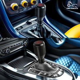 DREAMIZER Car Gear Knob, Gear Knobs, Universal 5 Speed Gear Shift Knob, Metal Manual Gear Knob with 3 Adapters 8 mm 10 mm 12 mm