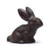 BRASSTAR Cast Iron Rabbit Statue 3.1”Garden Home Office Desk Decor