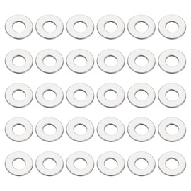 PATIKIL 304 Stainless Steel Flat Washer, 30 Pack M2 Thickness Metal Washers Small Washers for Screws Bolts Assortment (2x5x0.5 mm)
