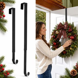 HappyFiller 15‑25" Wreath Hanger for Front Door, Over the Door Wreath Hook