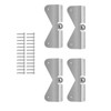 4 Sets Gutter Downspout Extension Hinge Stainless Steel Flip Up