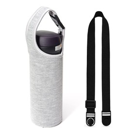 Goods Land GD-BTLCV-GY 2-Way Plain Bottle Cover, 16.9 fl oz (500 ml), 23.9 fl oz (600 ml), Water Bottle Cover, Holder, Case, Cute, Girls, Boys, Children, Shoulder Bag, Cold Insulation, Heat Retention