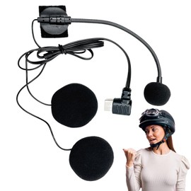Motorcycle Headset,Riding Microphone | Type-C Plug Waterproof High-Definition Noise Reduction Headphones for Streaming Studio Video