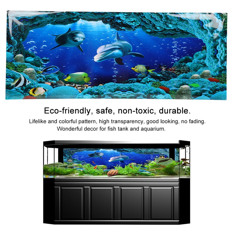 Background Poster Decorative Sea World Paintings PVC Sticker Landscape for