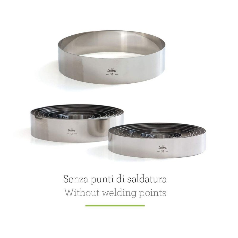 DECORA 0063750 TORTENRING RUND AUS Edelstahl Ø 22 X H