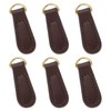 sourcing map 6pcs Zipper Pull 1.57-in Leather Zipper Head Handle