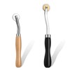 Nitlak 2 PCS Tracing Wheel with Wooden Handle Stainless Steel