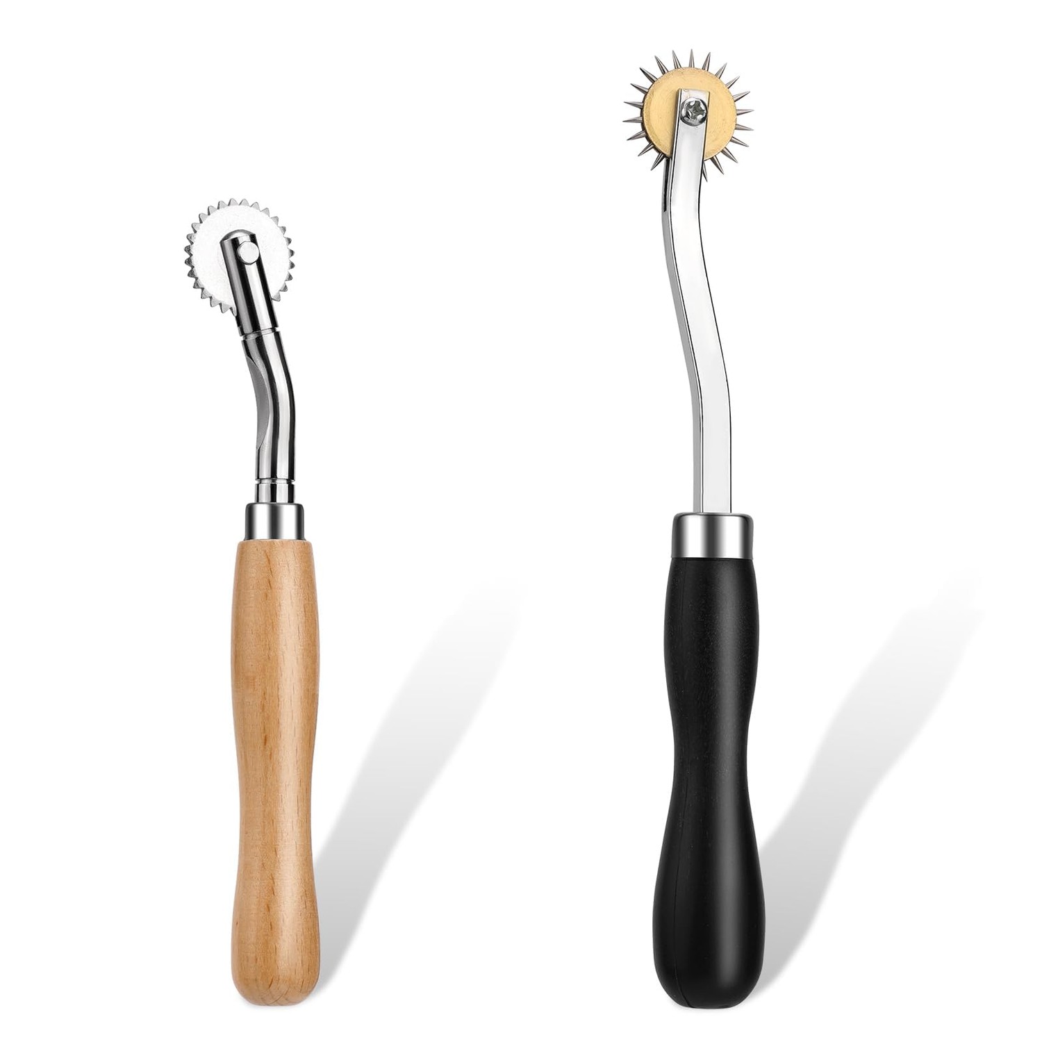 Nitlak 2 PCS Tracing Wheel with Wooden Handle Stainless Steel Pounce ...