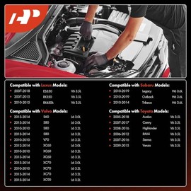 A-Premium - Bujía de iridio doble compatible con Toyota Camry, RAV4, Highlander, Sienna, Avalon y Subaru Outback, Legacy, Tribeca y Volvo XC60, XC70, 
