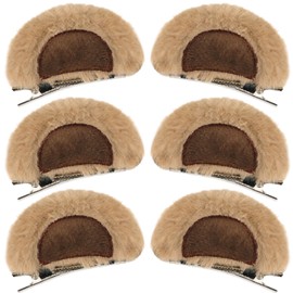 6 Pcs Plush Bear Ears Hair Clips 3 Pairs Cute Animal Ear Barrettes Soft Fluffy Bear Headband Costume Accessories for Halloween Cosplay Christmas Party Gifts for Women Girls