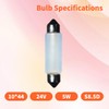 Lanuovx 10 Pack Frosted Festoon Bulb Sv8.5-8 T3.25 10X44mm, 24V