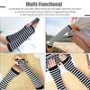 ZXOLDZX 4 Pairs Women's Striped Arm Warmer Long Striped Socks