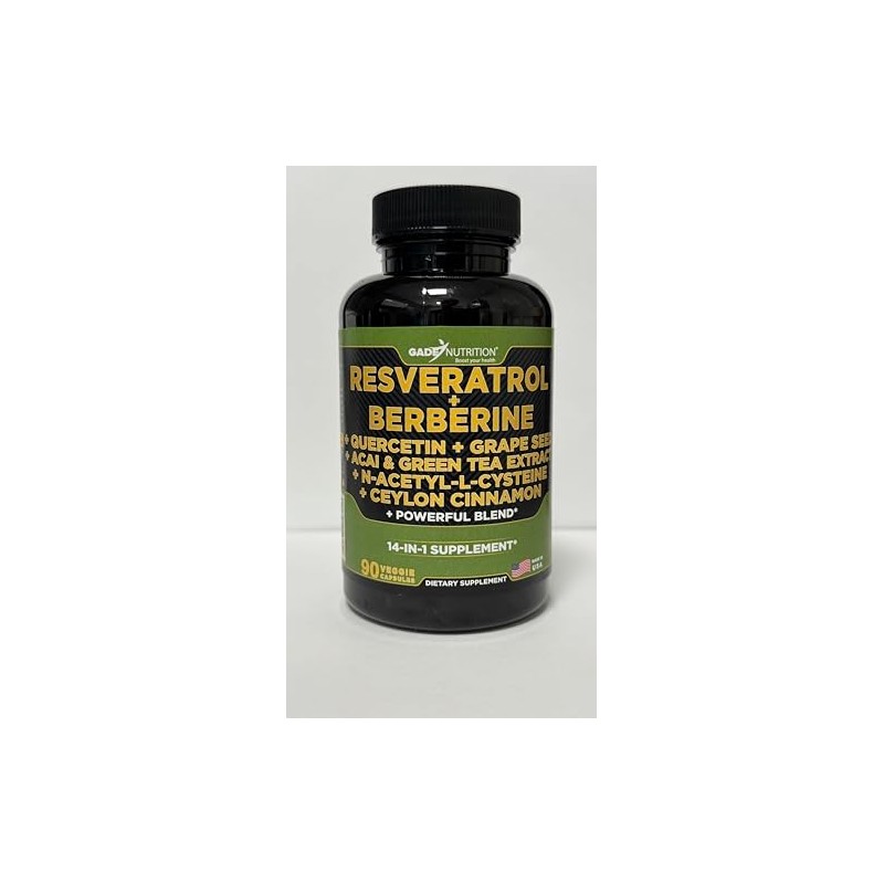 Gade Nutrition Resveratrol Berberine Quercetin Grape Seed Extract Green Tea
