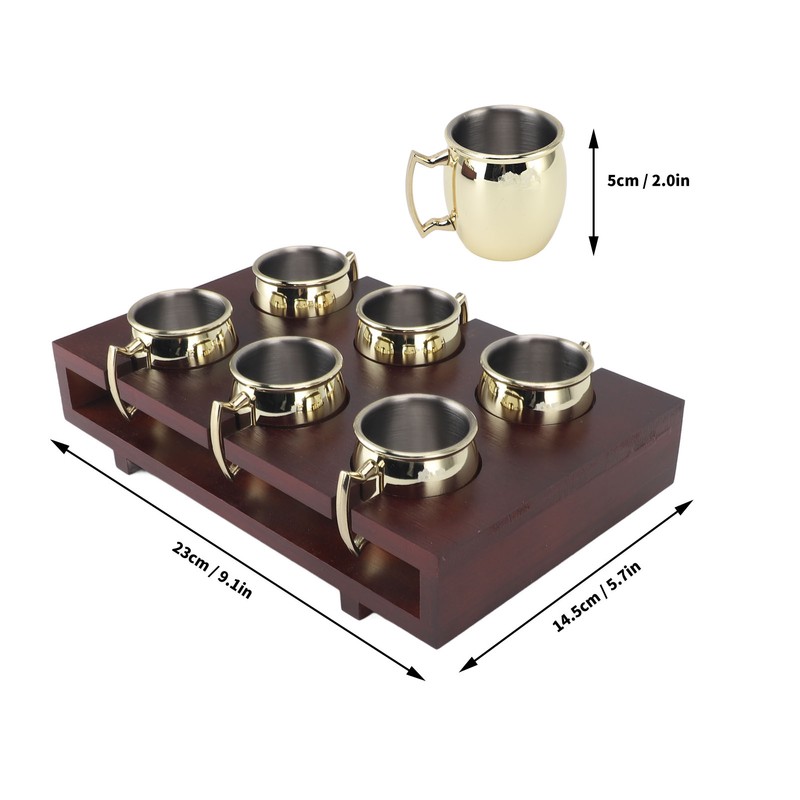 6Pcs Mule Mug Holder Set Sturdy Hammered Cocktail Drink Beer