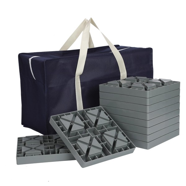 Keltrion Camper/RV Leveling Blocks,10 Packs Suitable for Dual Wheels，Interlocking and