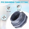 Maasechs 1 Pcs 4 Inch PVC Bulkhead Fitting Water Tank