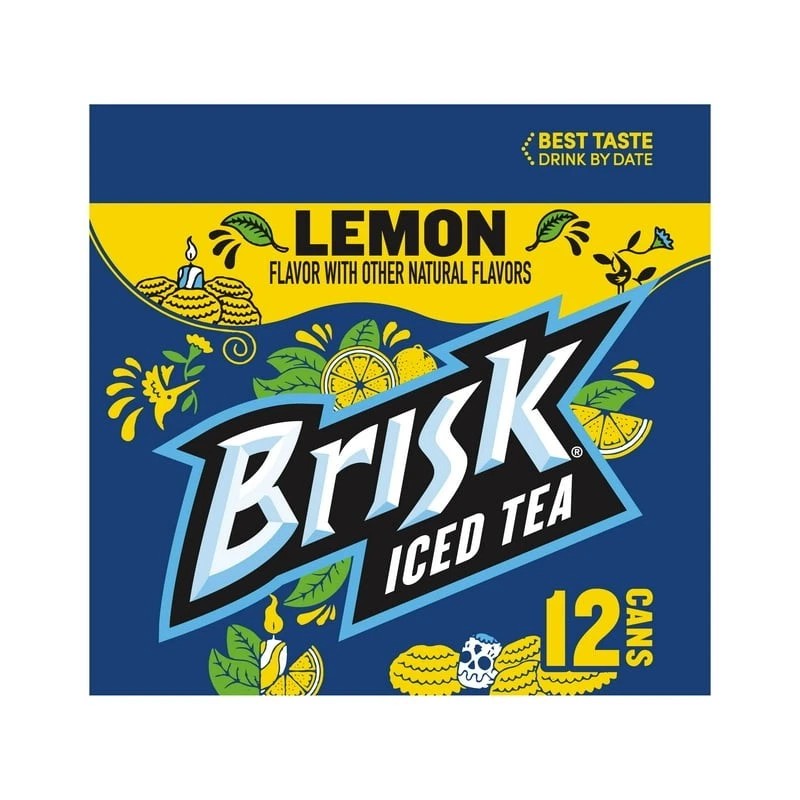 Lipton Brisk Lemon Iced Tea, 12 fl oz, 12 Pack