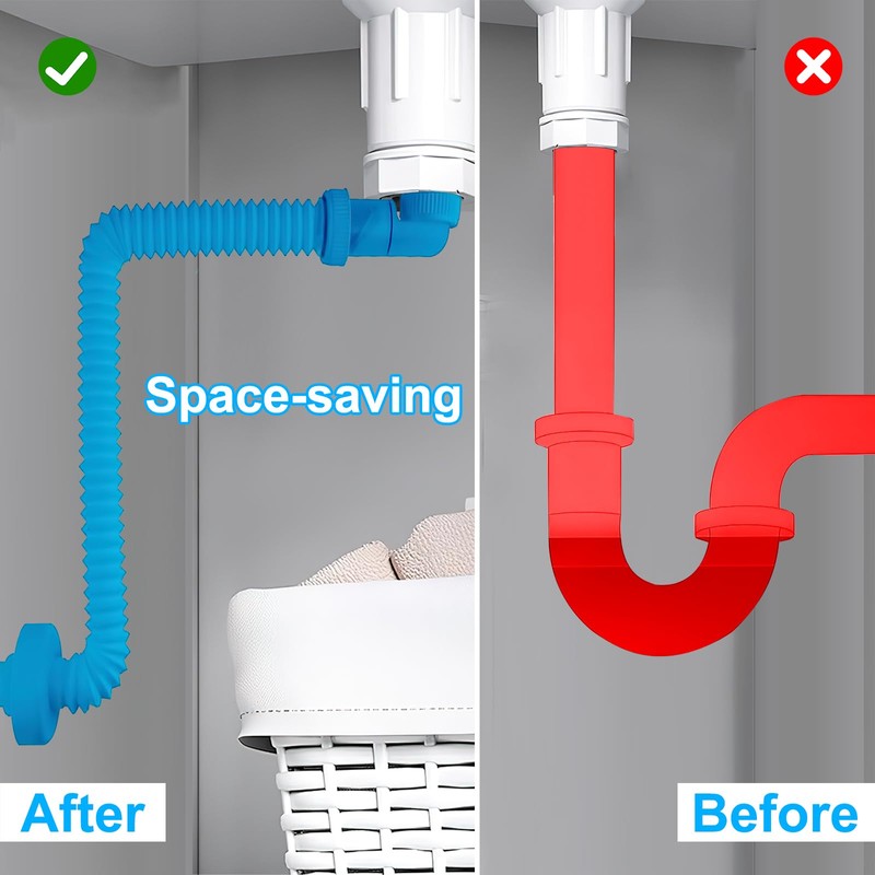 1/4 Inch Siphon, Flexible Drain Hose, 360° Adjustable Siphon with
