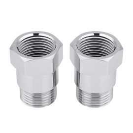 O2 Sensor Adapter, 2Pcs Oxygen Sensor Adapter 32mm M18*1.5 O2 Oxygen Sensor Extender Extension Spacer Bungs Adapter (Silver)