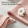 CleaZeny 4-Pack 100% Cotton Muslin Face Cloths, 4-Layer Baby Washcloths