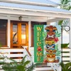 Dyrenson Welcome Summer Tiki Decorative Garden Flag, Hawaii Tropical Plant